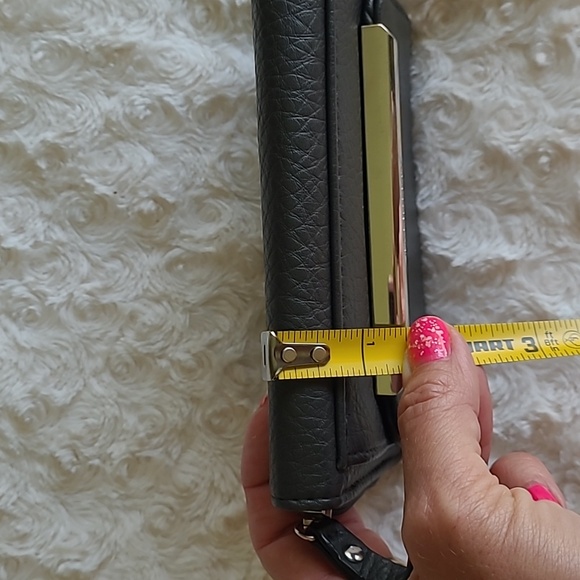 Enzo Angiolini dark gray wallet. Has change pocket & 6 card pockets inside. - Picture 14 of 16